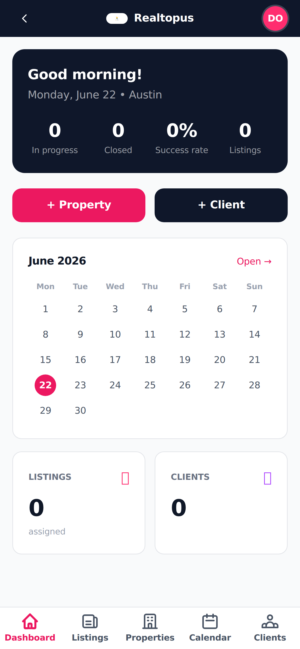 Custom CRM on mobile